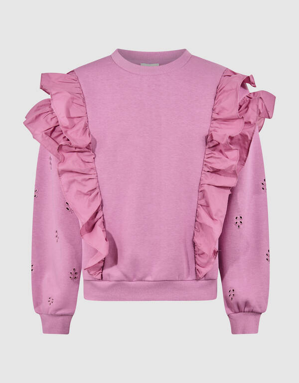 Pullover mit Rüschenstickerei Rosa SHOEBY GIRLS
