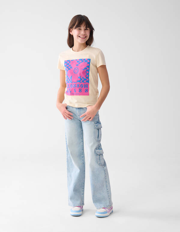Pocket Straight Fit Jeans Blau SHOEBY GIRLS