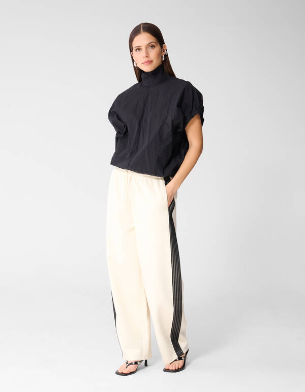 Oversized Balloon Fit Bluse Schwarz SHOEBY WOMEN