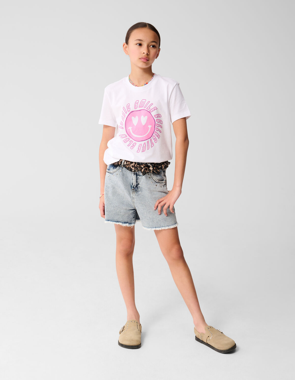 Smile Artwork T-shirt Weiß SHOEBY GIRLS