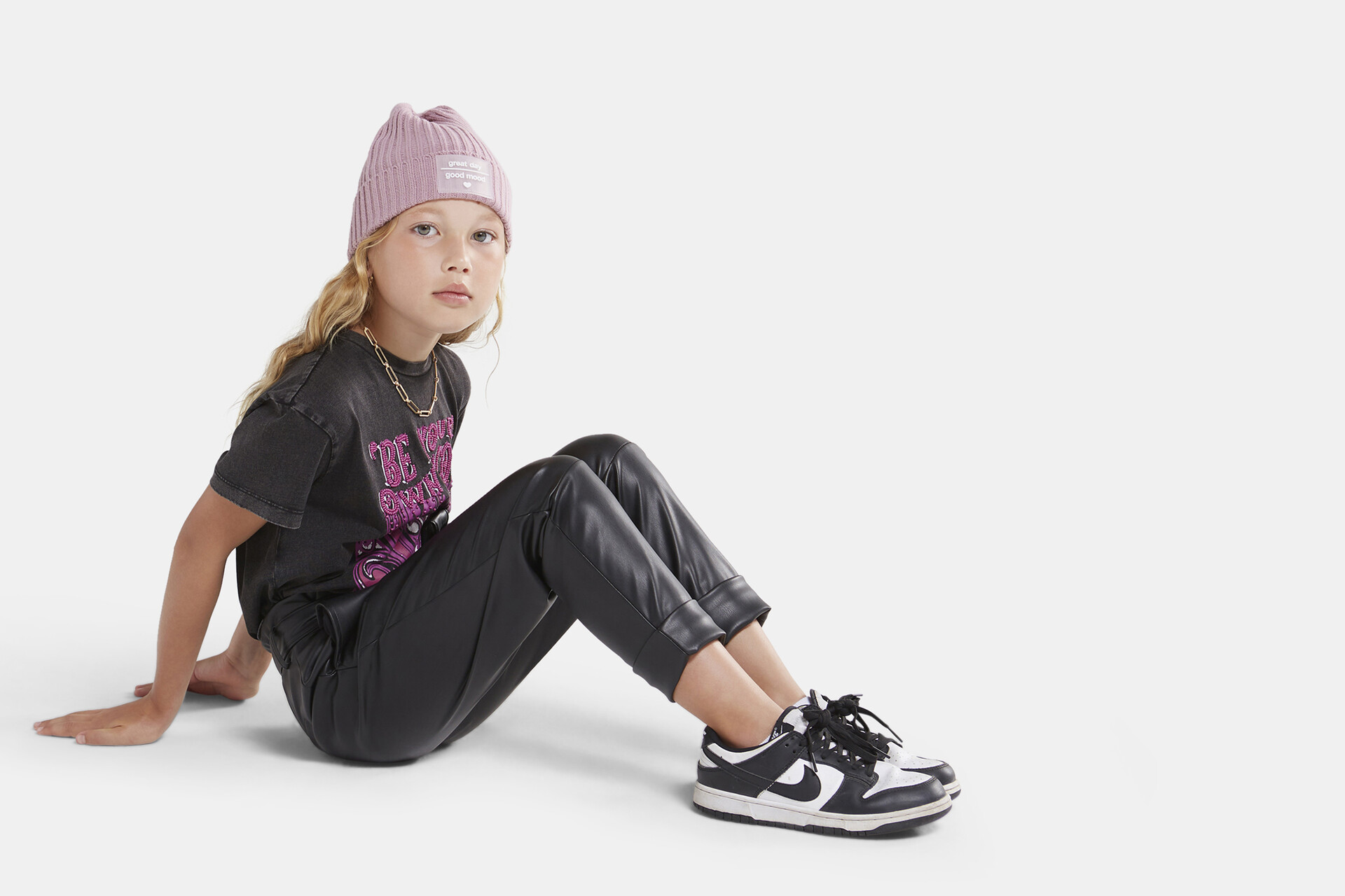 Paperbag-Hose aus veganem Leder SHOEBY GIRLS