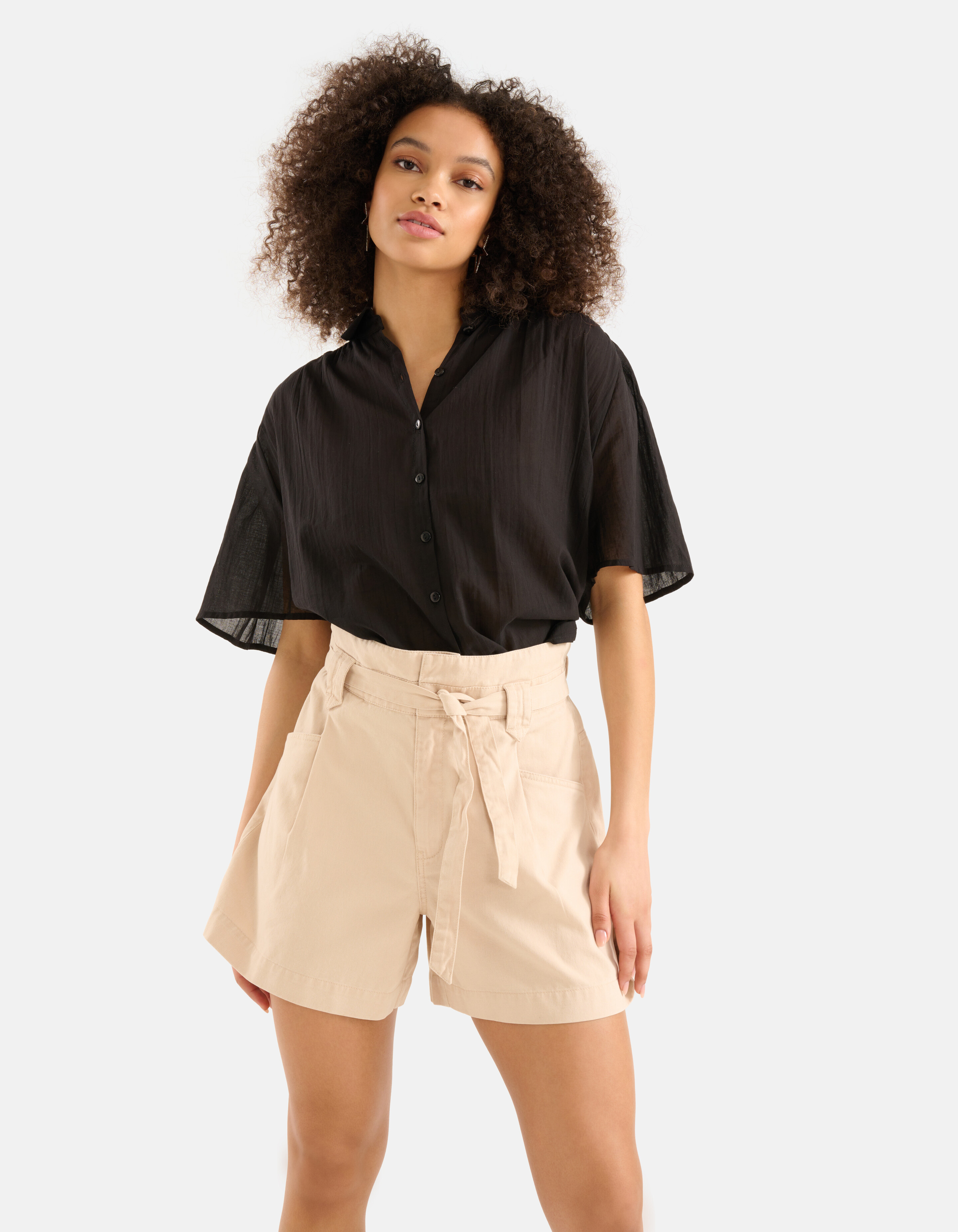 Kurzärmelige Bluse Schwarz SHOEBY WOMEN