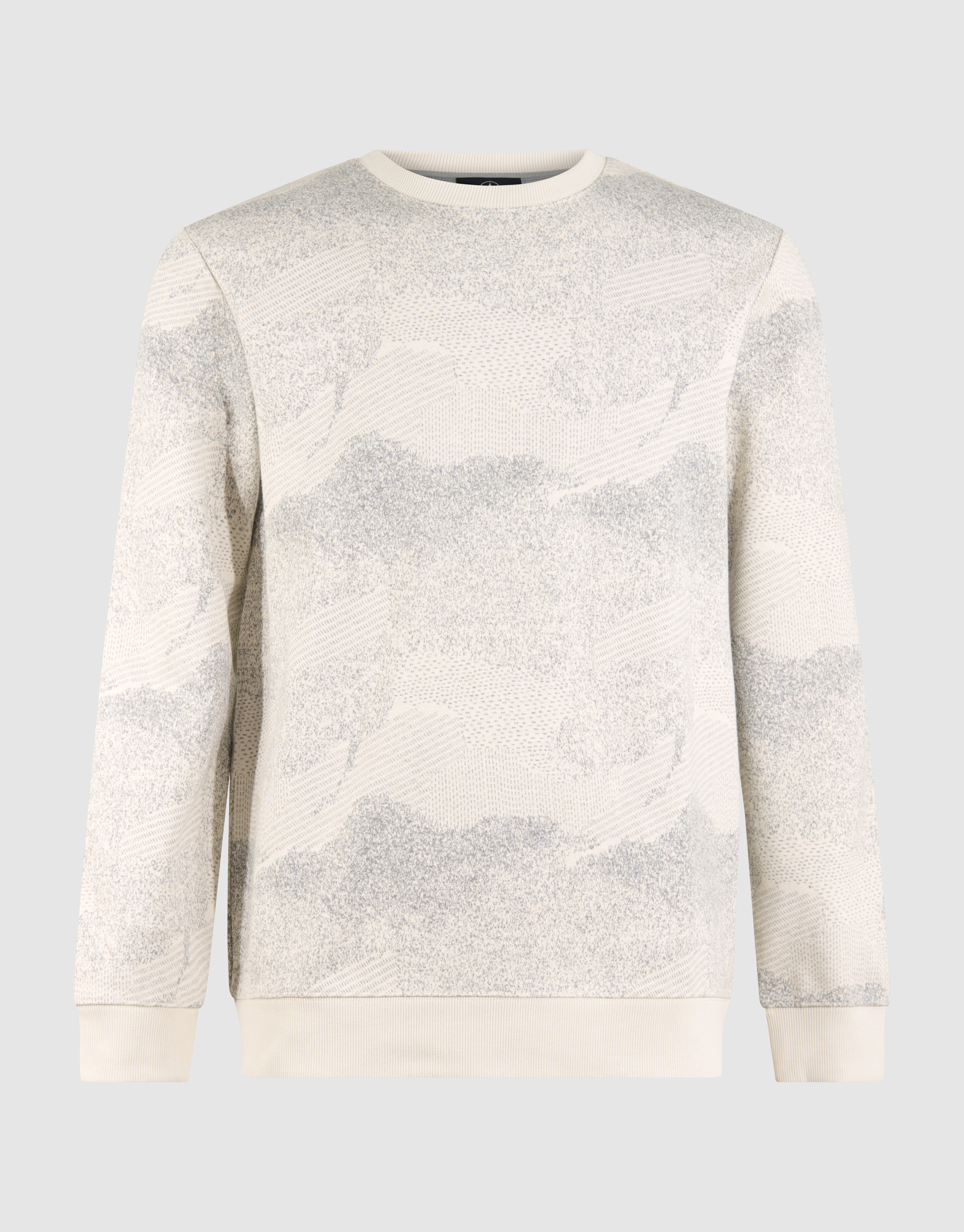 Jacquard Camouflage-Pullover Gebrochen Wei&szlig; SHOEBY MEN
