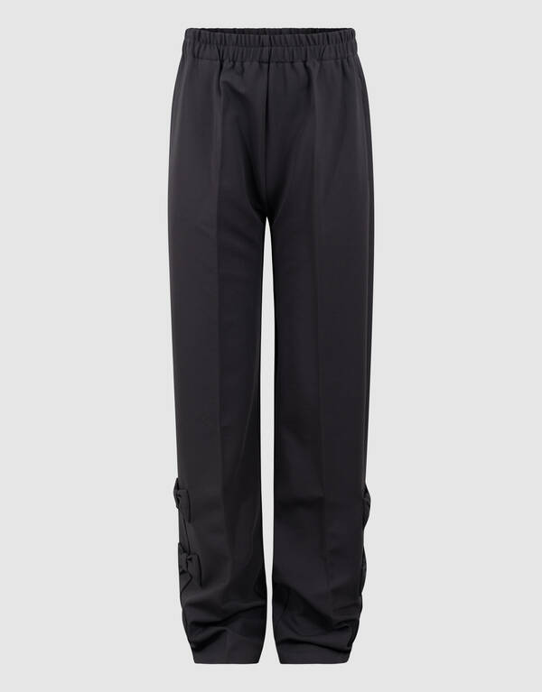 Sportliche Bogenhose mit weitem Bein Dunkelgrau SHOEBY GIRLS