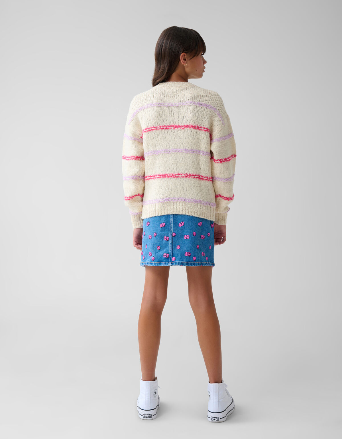 Fun Stipe Pullover Off White SHOEBY GIRLS