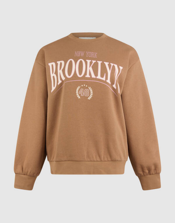 Oversized-College-Pullover Braun Von Fred SHOEBY WOMEN