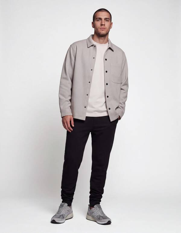 Soft Twill Overshirt Hellgrau SHOEBY MEN
