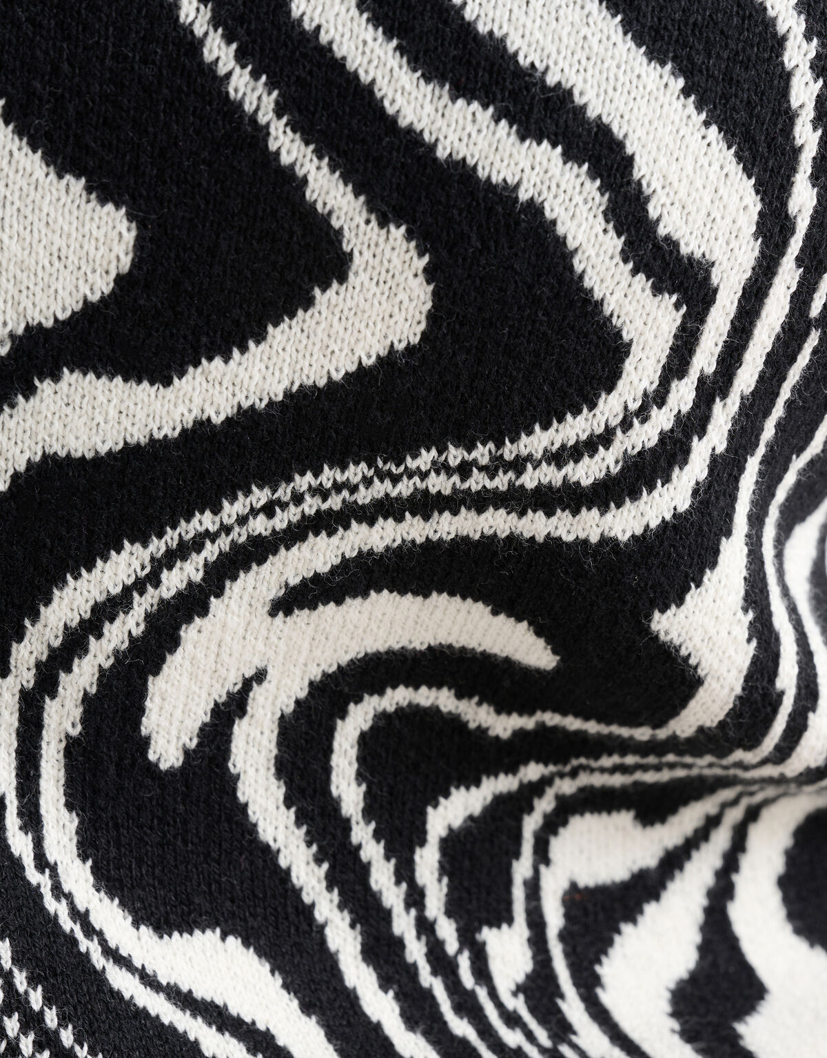 Jacquard Swirl Pullover Schwarz/Weiß SHOEBY WOMEN