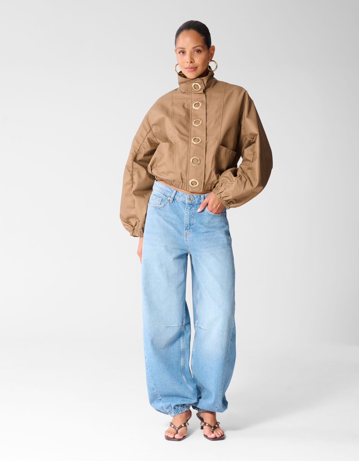 Cargo Eyelet Jacke Camel SHOEBY WOMEN