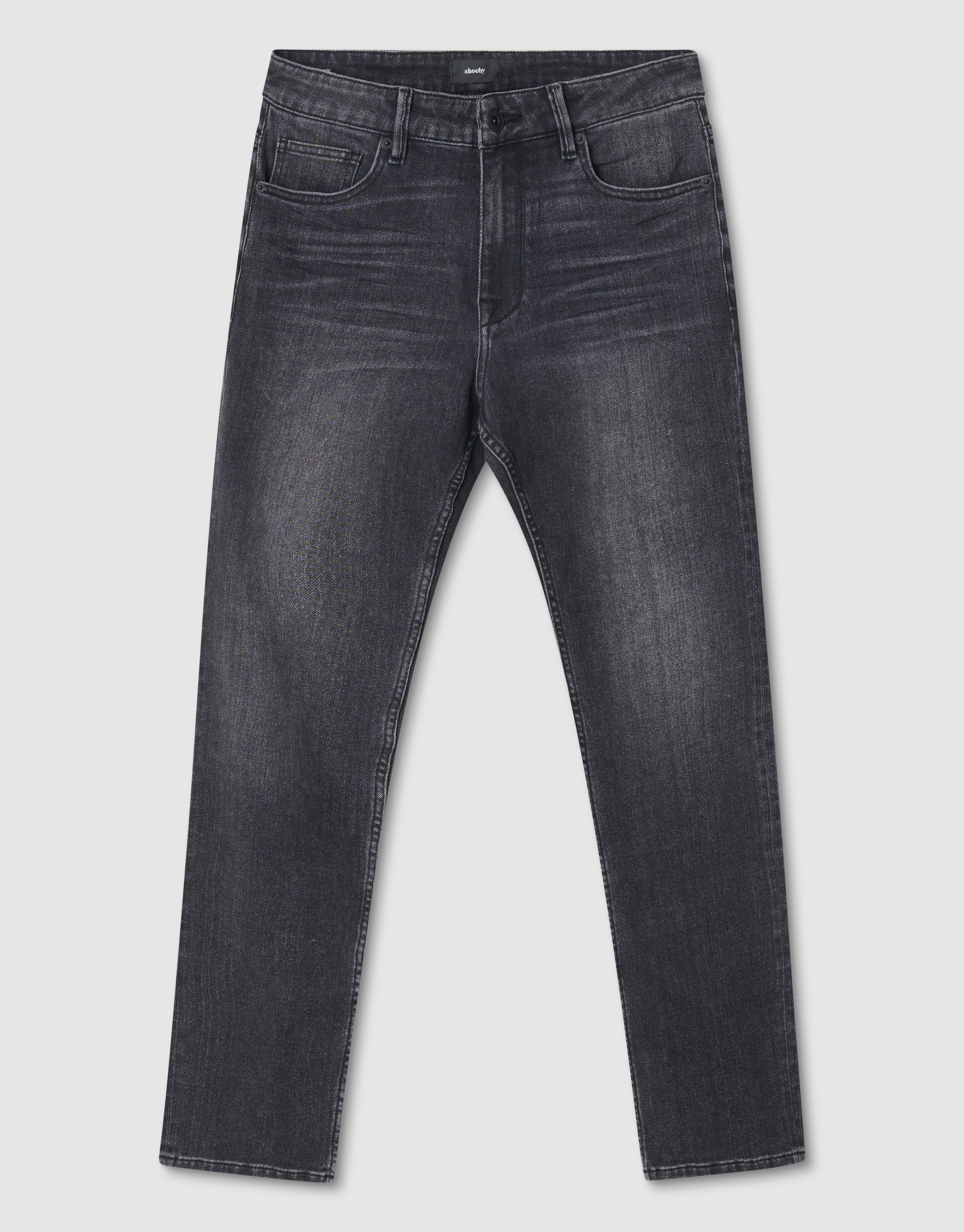 Gewaschene Straight Jeans Schwarz L32 SHOEBY MEN