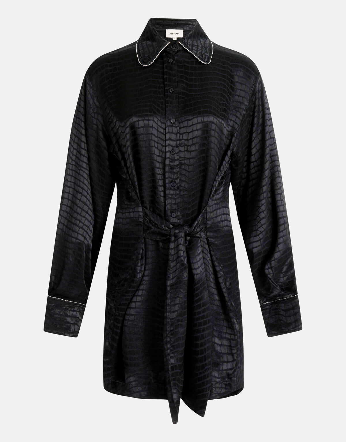 Jacquard Print Kleid Schwarz SHOEBY WOMEN