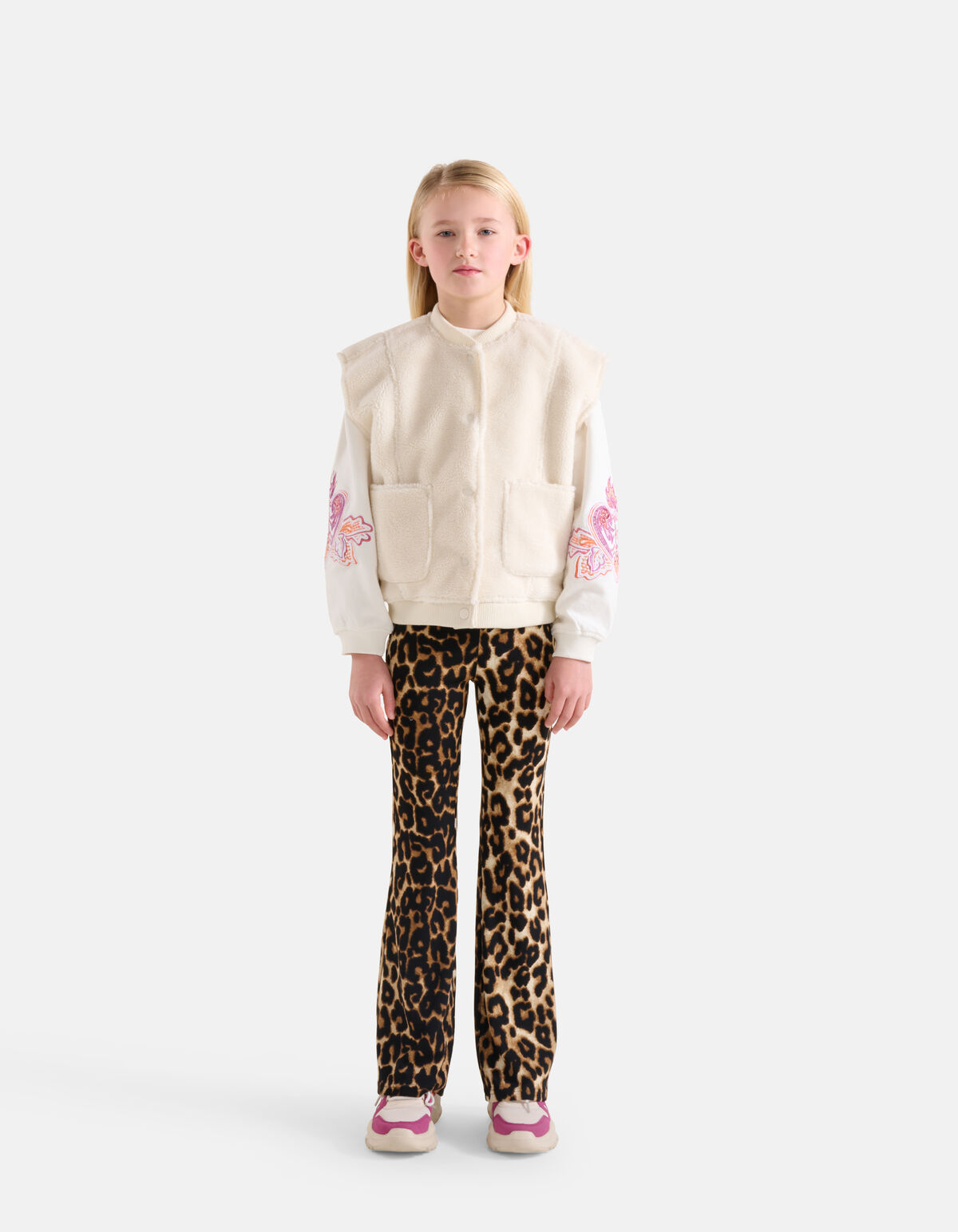 Kunstpelz-Gilet Off White SHOEBY GIRLS