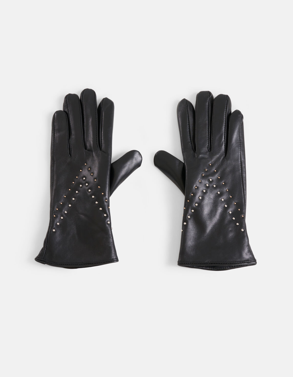 Leder Nieten Handschuhe Schwarz SHOEBY ACCESSOIRES