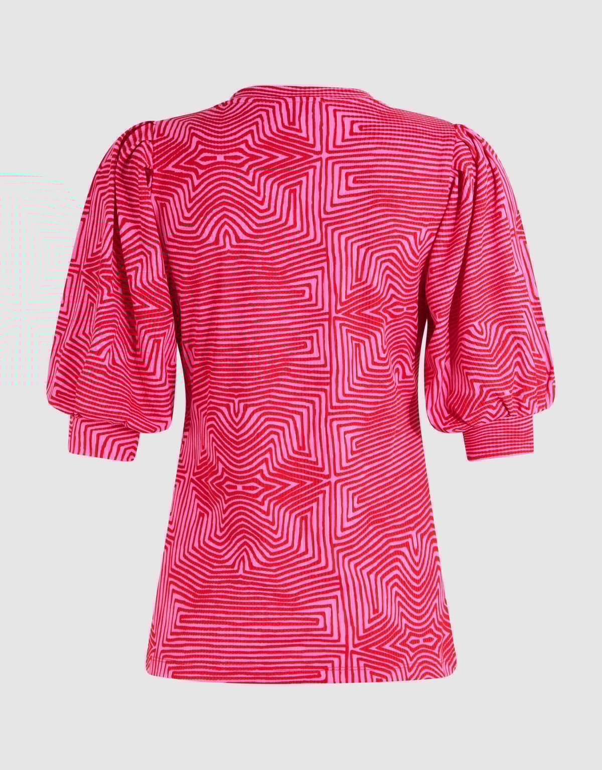 Bedrucktes Ripp-Jersey-Top Rosa/Rot SHOEBY WOMEN