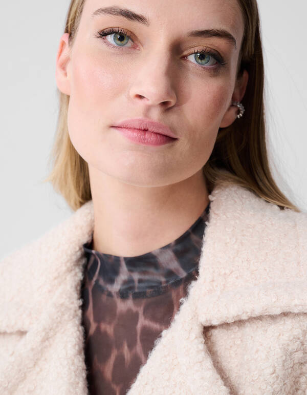 Übergroße Teddy-Weste Gebrochen Weiß SHOEBY WOMEN