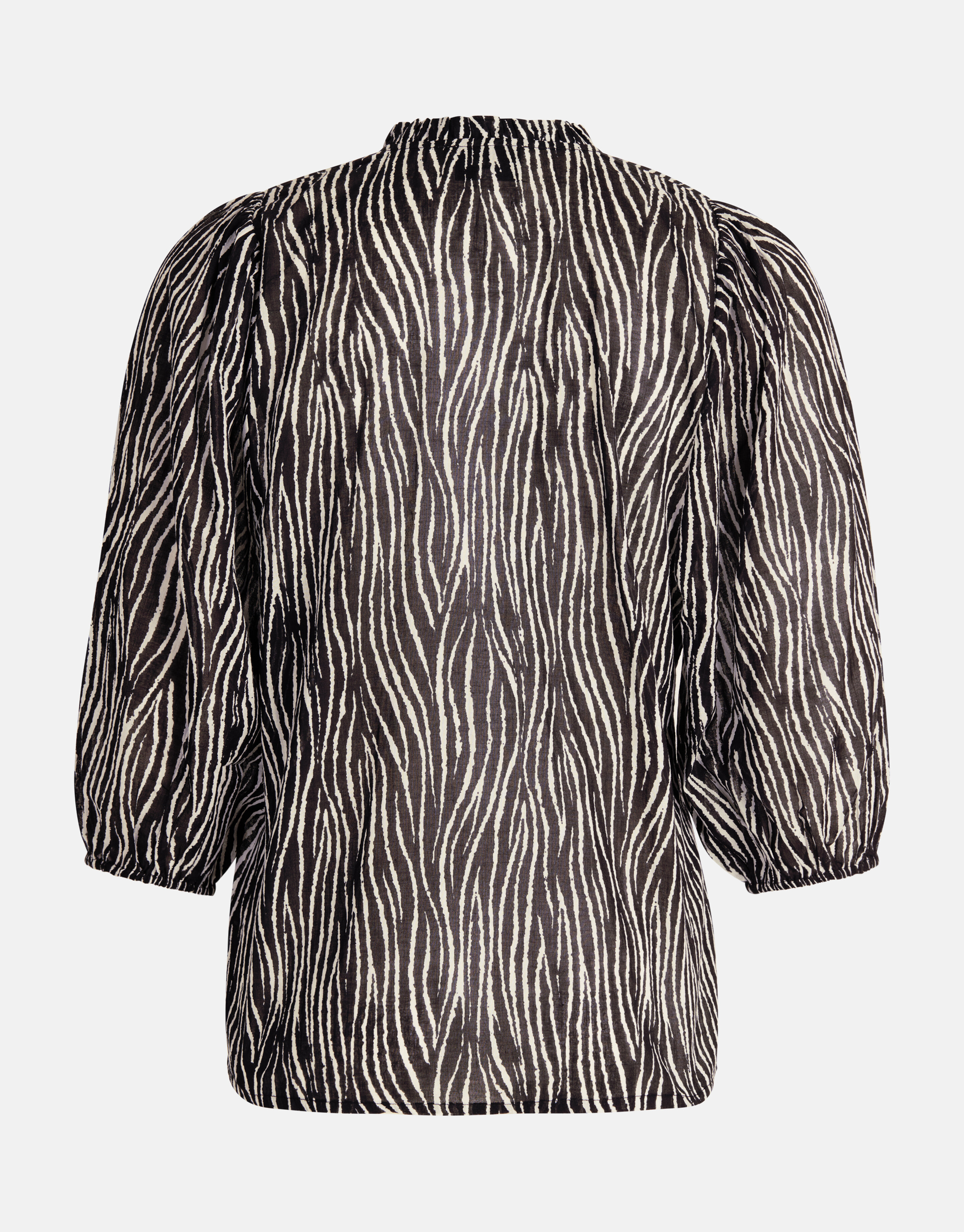 Zebra-Voile-Bluse Schwarz SHOEBY WOMEN