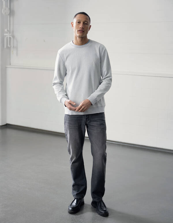 Moderne Straight Fit Jeans Waschung Schwarz L32 SHOEBY MEN