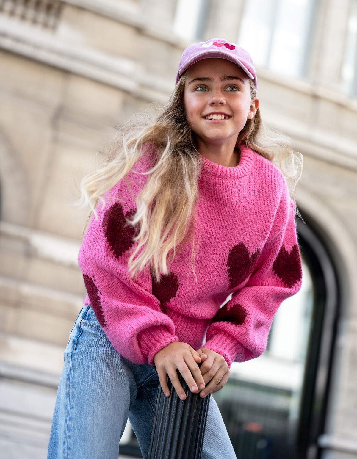 Pullover mit Herz-Artwork Rosa SHOEBY GIRLS