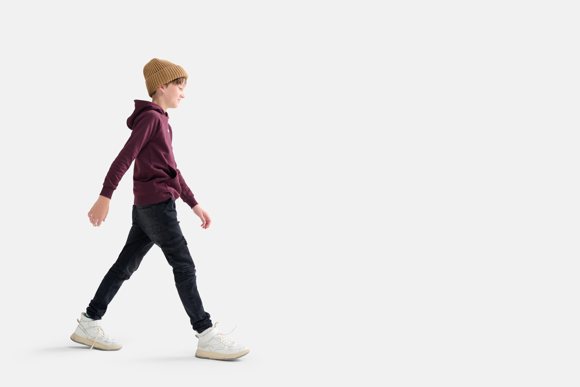 Hoodie mit Aufdruck Dunkelrot SHOEBY BOYS