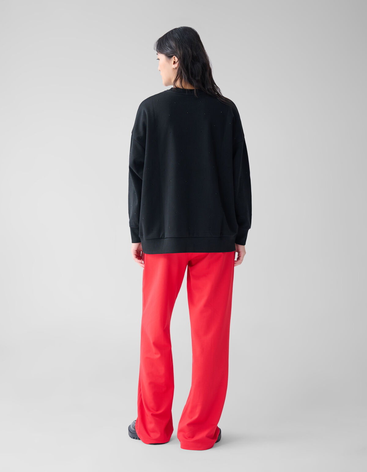 Allover-Strass-Pullover Schwarz SHOEBY WOMEN