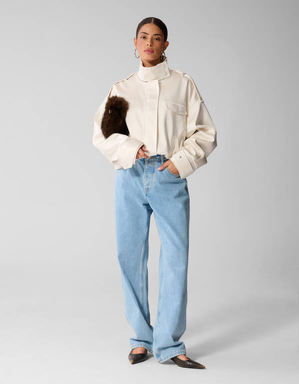 Oversized Bomberjacke Gebrochenes Wei&szlig; By Anna SHOEBY WOMEN