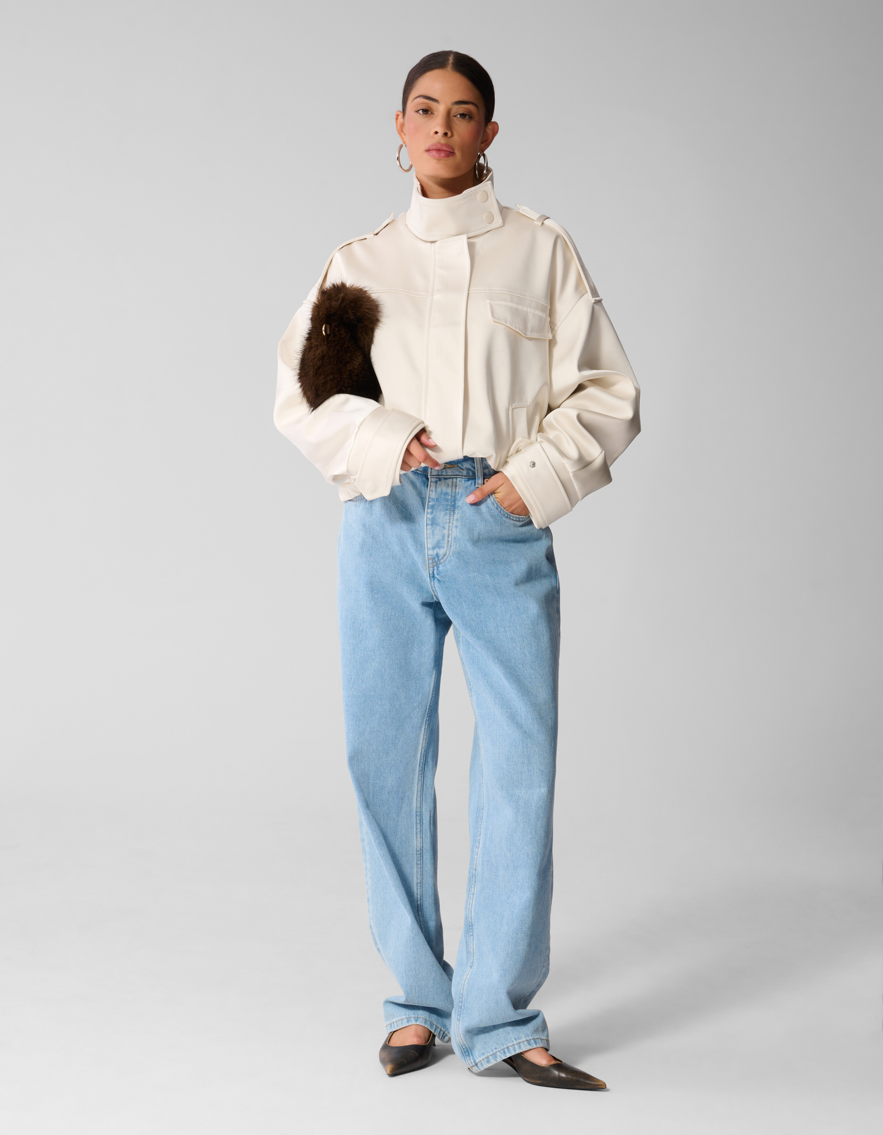 Oversized Bomberjacke Gebrochenes Wei&szlig; By Anna SHOEBY WOMEN