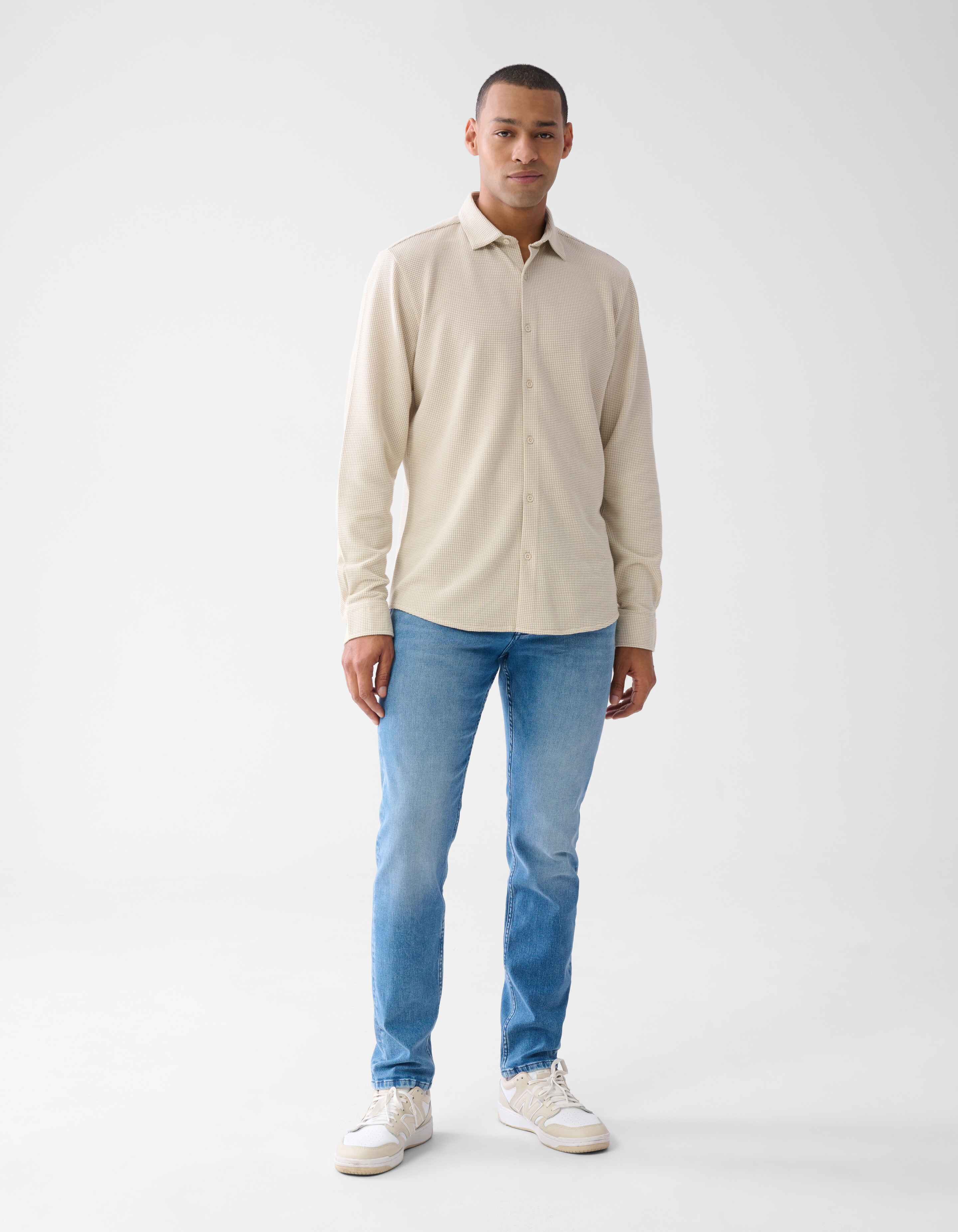 Texturiertes Überhemd Sand SHOEBY MEN