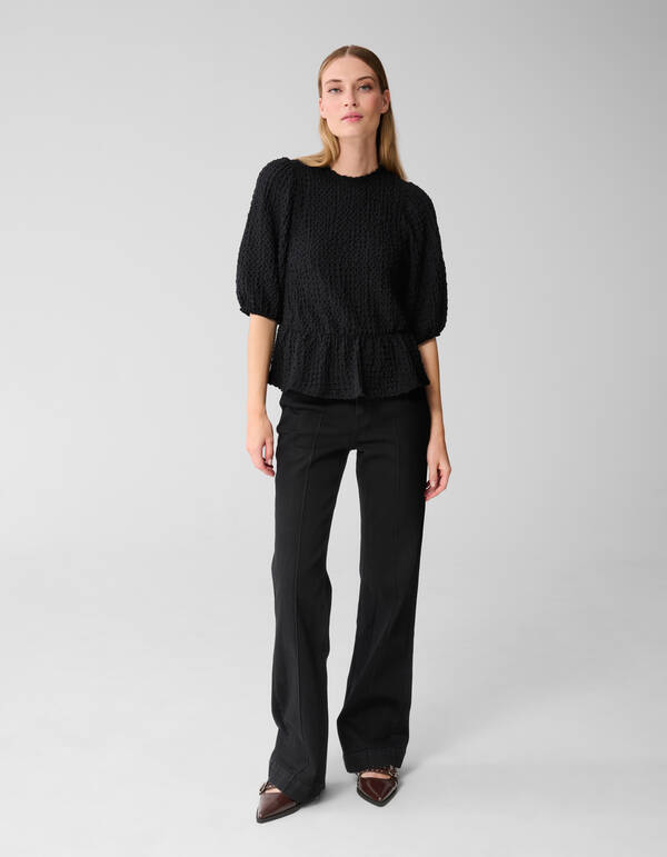 Crinkle Top Schwarz SHOEBY WOMEN