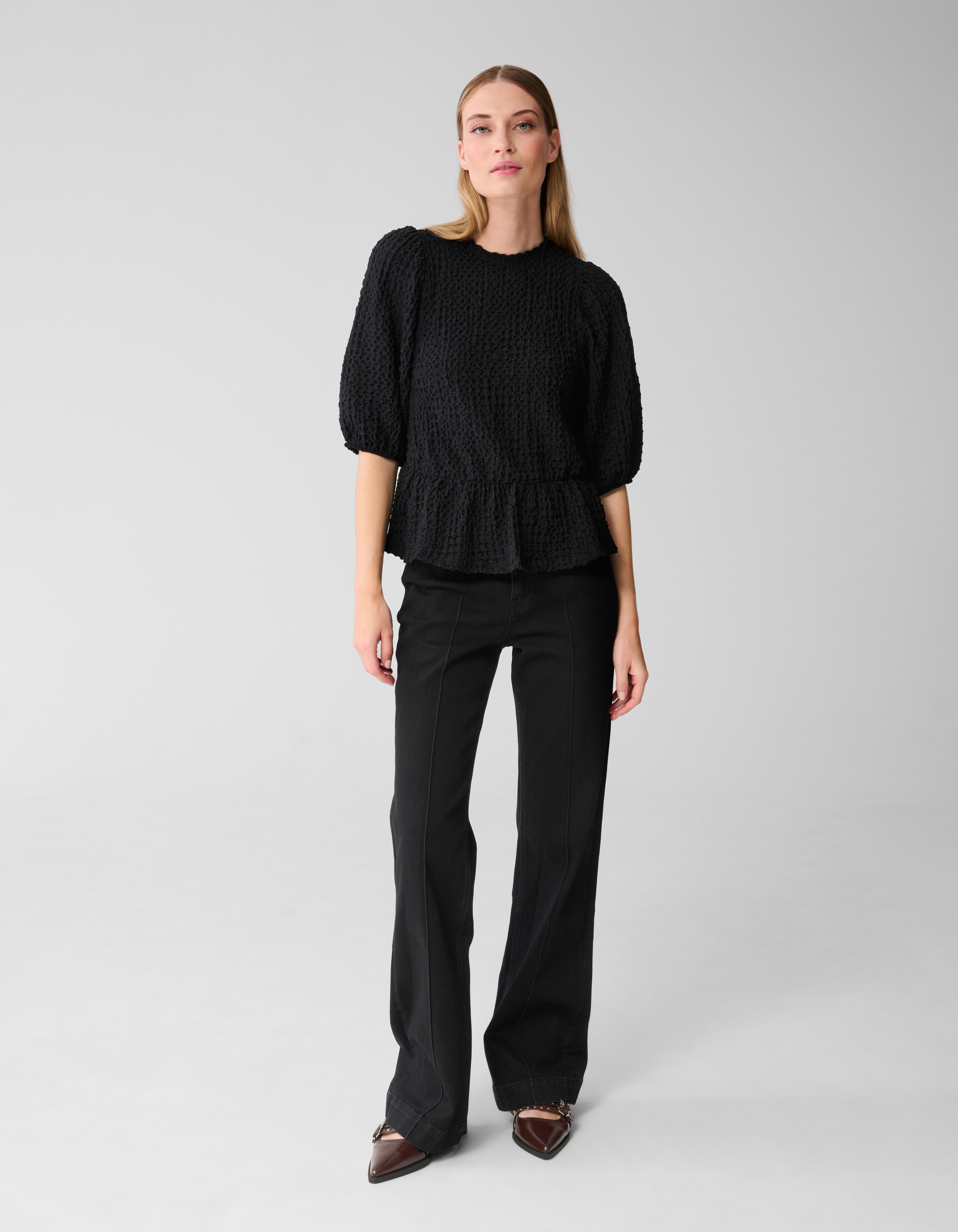 Crinkle Top Schwarz SHOEBY WOMEN