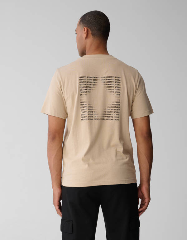 Text Kunstwerk T-shirt Sand SHOEBY MEN