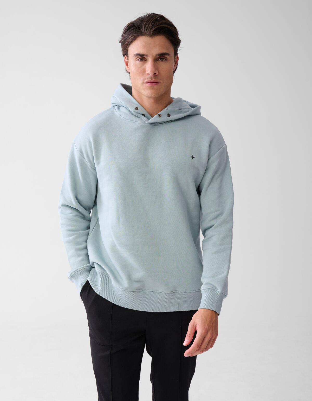 Relaxed Fit Hoodie Hellgrün SHOEBY MEN