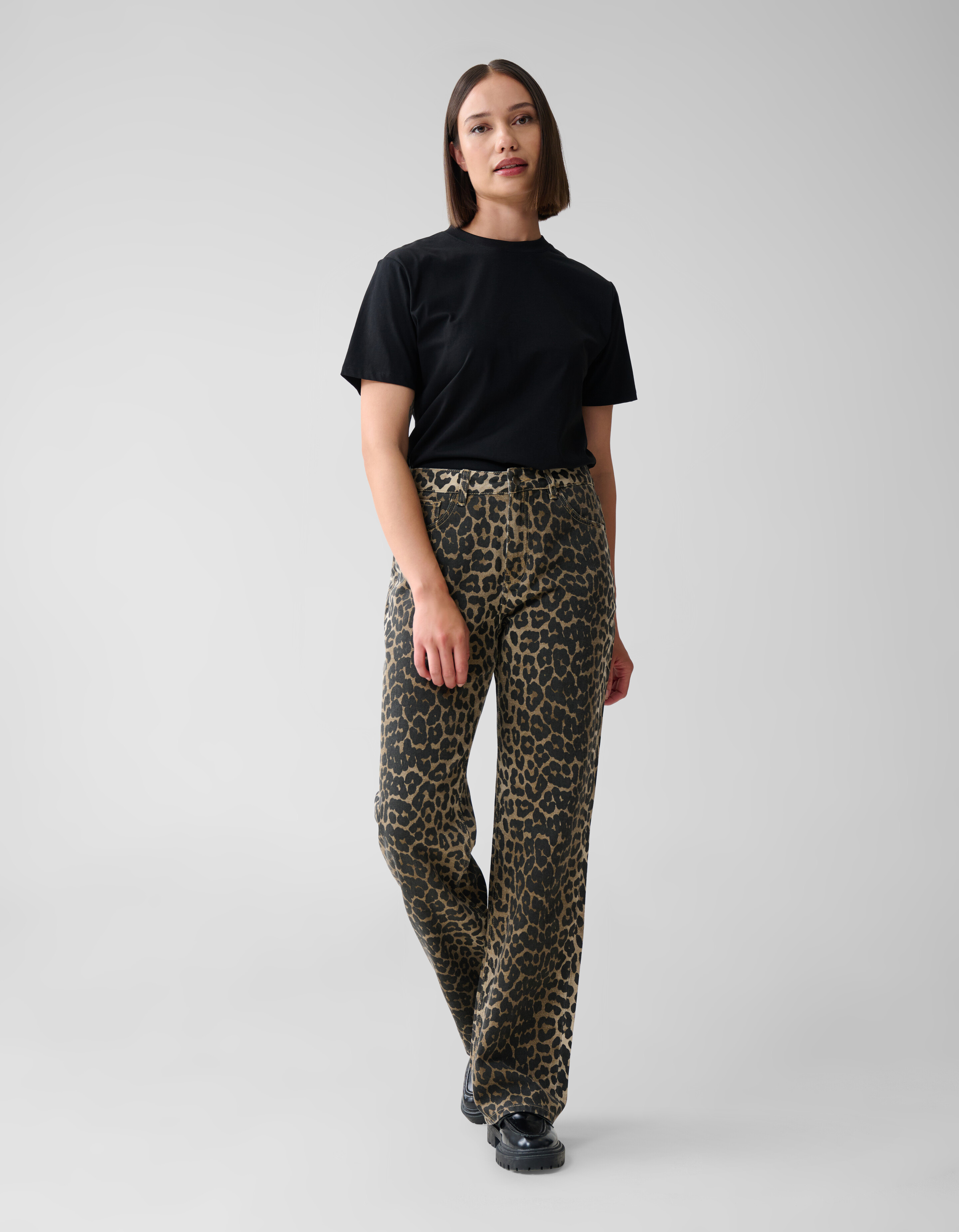 Leopardenjeans Schwarz SHOEBY WOMEN