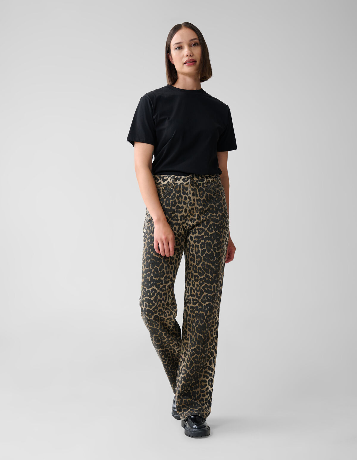 Leopardenjeans Schwarz SHOEBY WOMEN