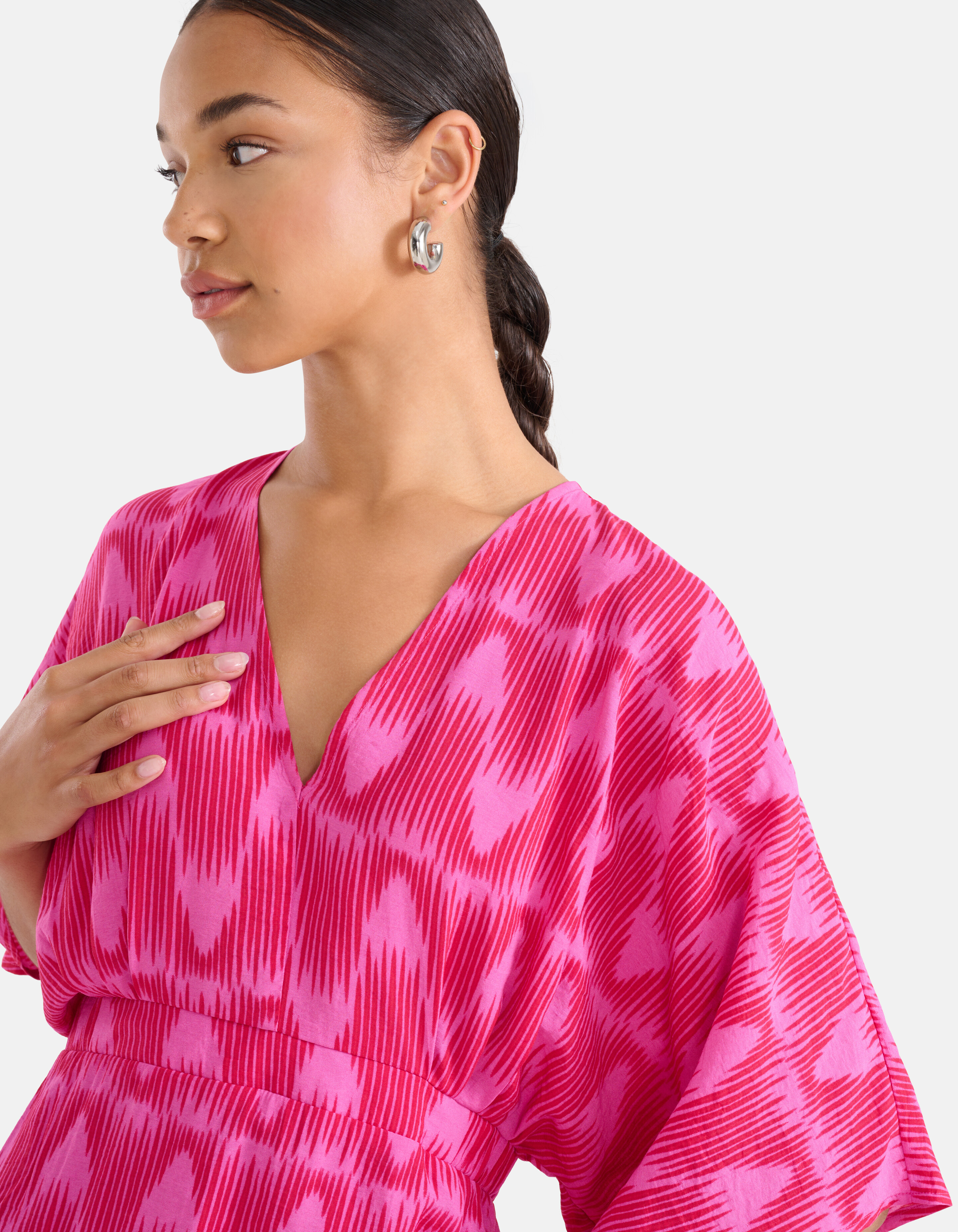 Graphic Print Kleid Rosa SHOEBY WOMEN