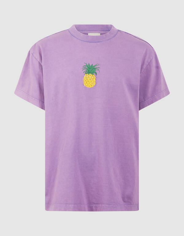 Washed Pineapple Artwork T-Shirt Lila SHOEBY GIRLS