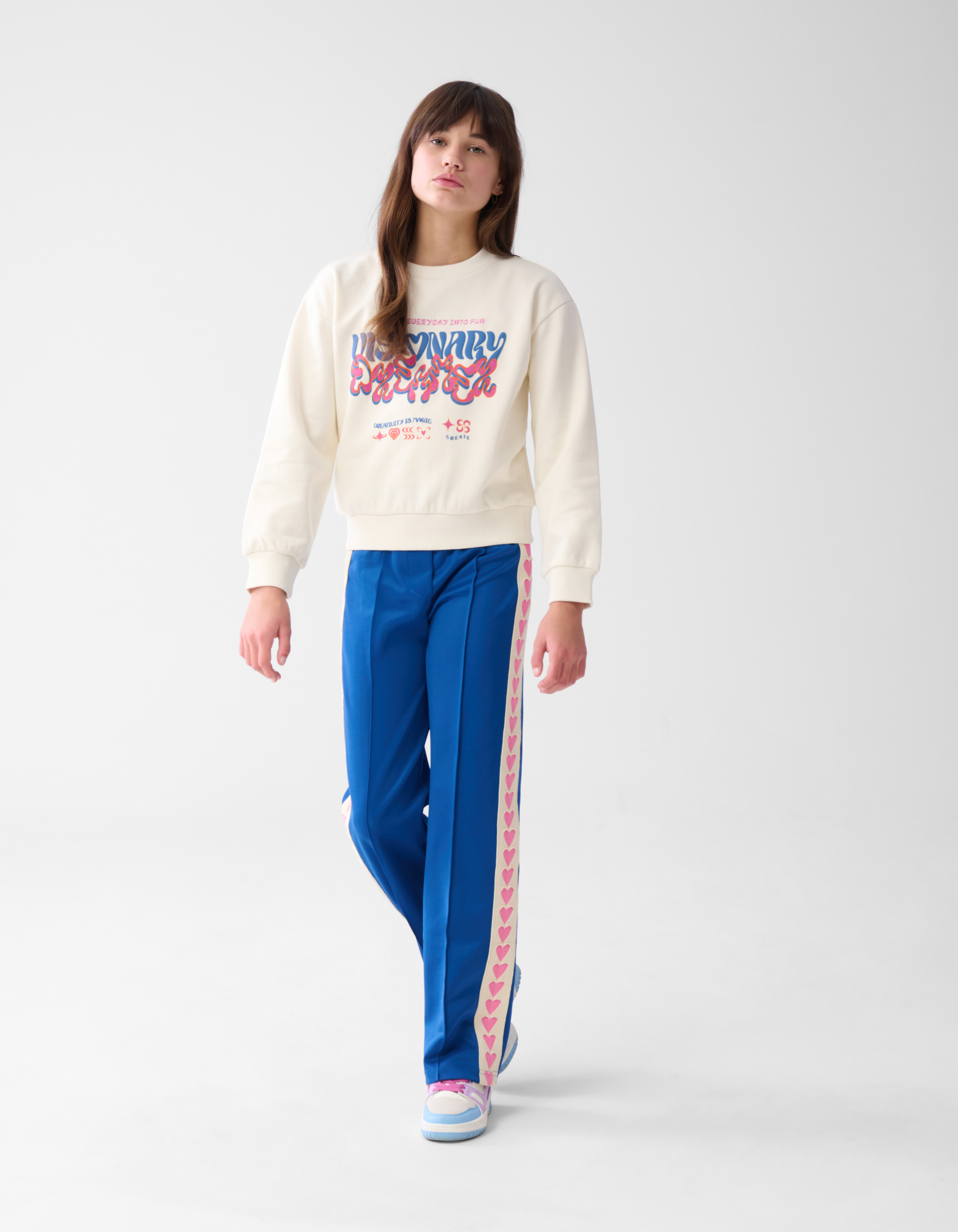 Sportliche Tape-Hose mit weitem Bein Dunkelblau SHOEBY GIRLS