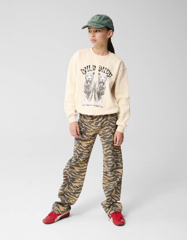 Tiger Wide Leg Jeans Braun SHOEBY GIRLS