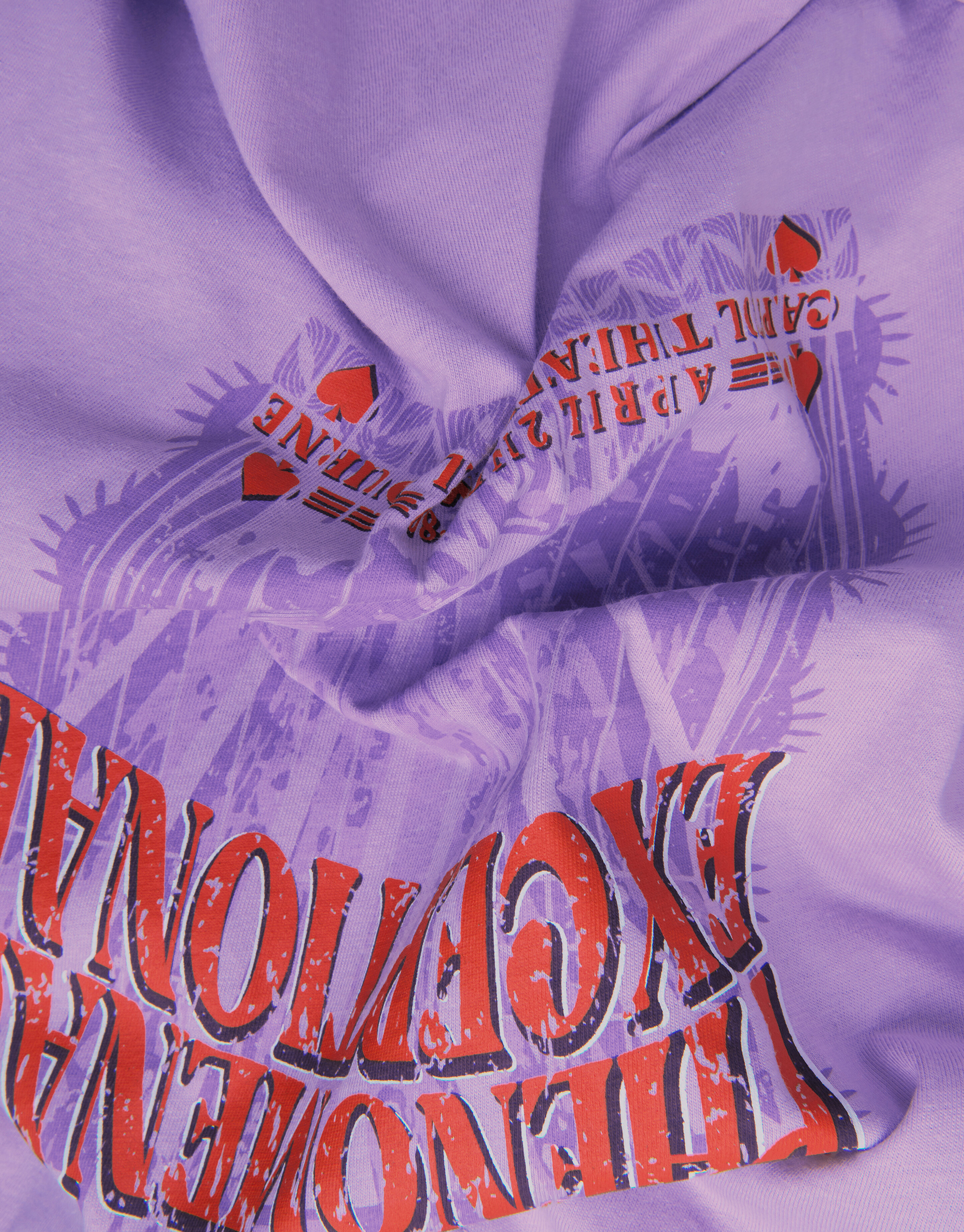 T-Shirt mit grafischem Druck Violett JILL&MITCH