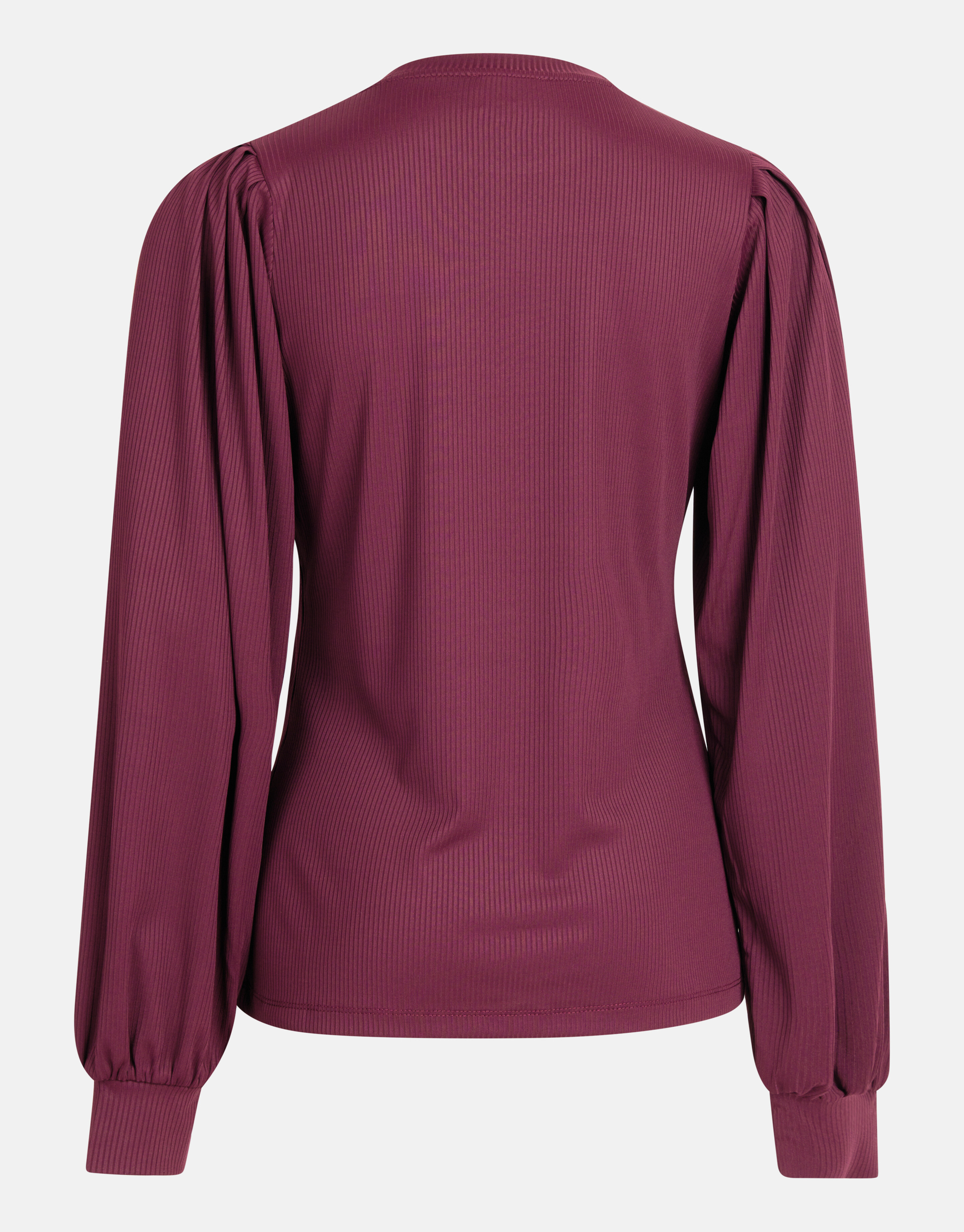 Rippstrick-Langarmshirt Bordeaux SHOEBY WOMEN
