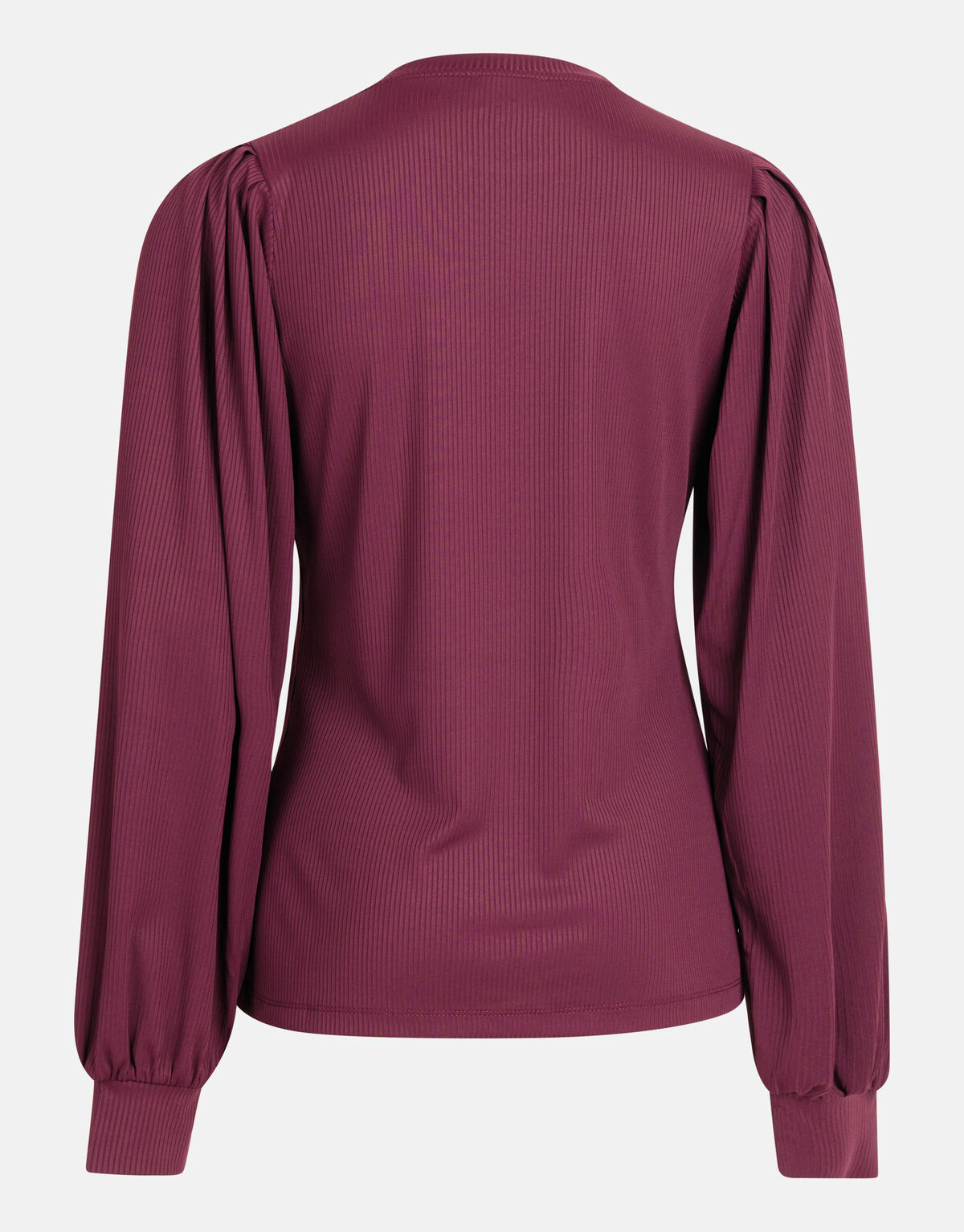 Rippstrick-Langarmshirt Bordeaux SHOEBY WOMEN