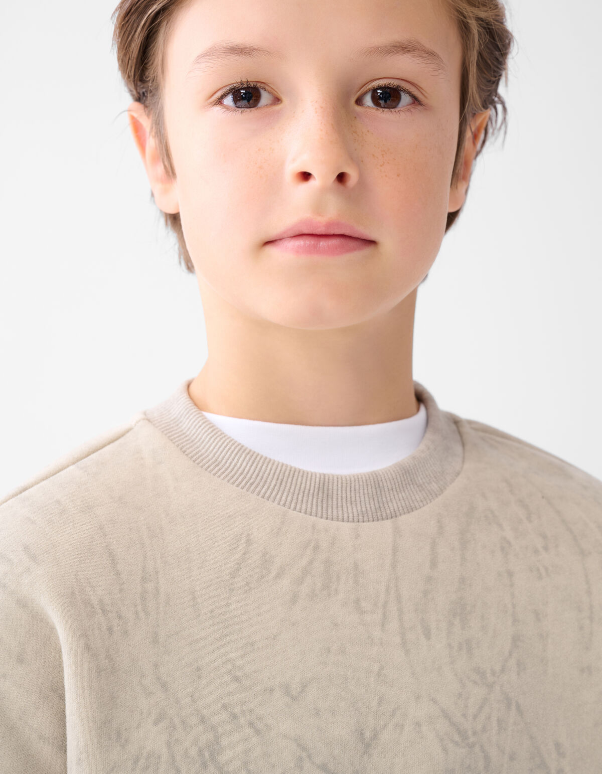 Bedrucktes Sweatshirt hellgrau SHOEBY BOYS