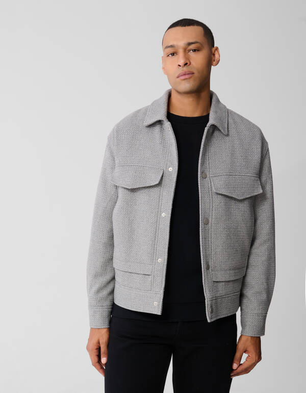 Wollmix-Jacke Grau SHOEBY MEN
