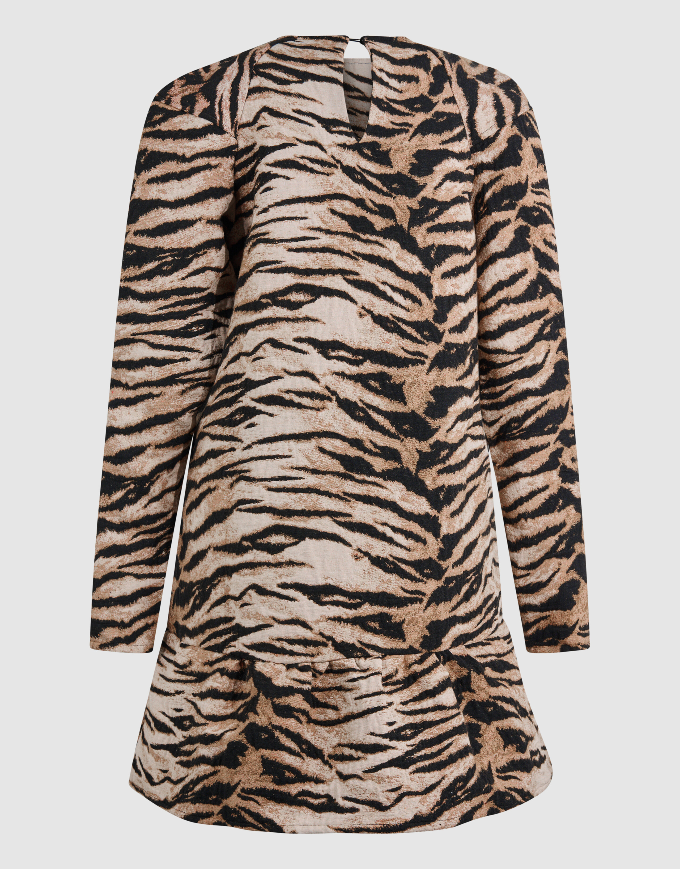 Jacquard Tiger Minikleid Hellbraun SHOEBY WOMEN