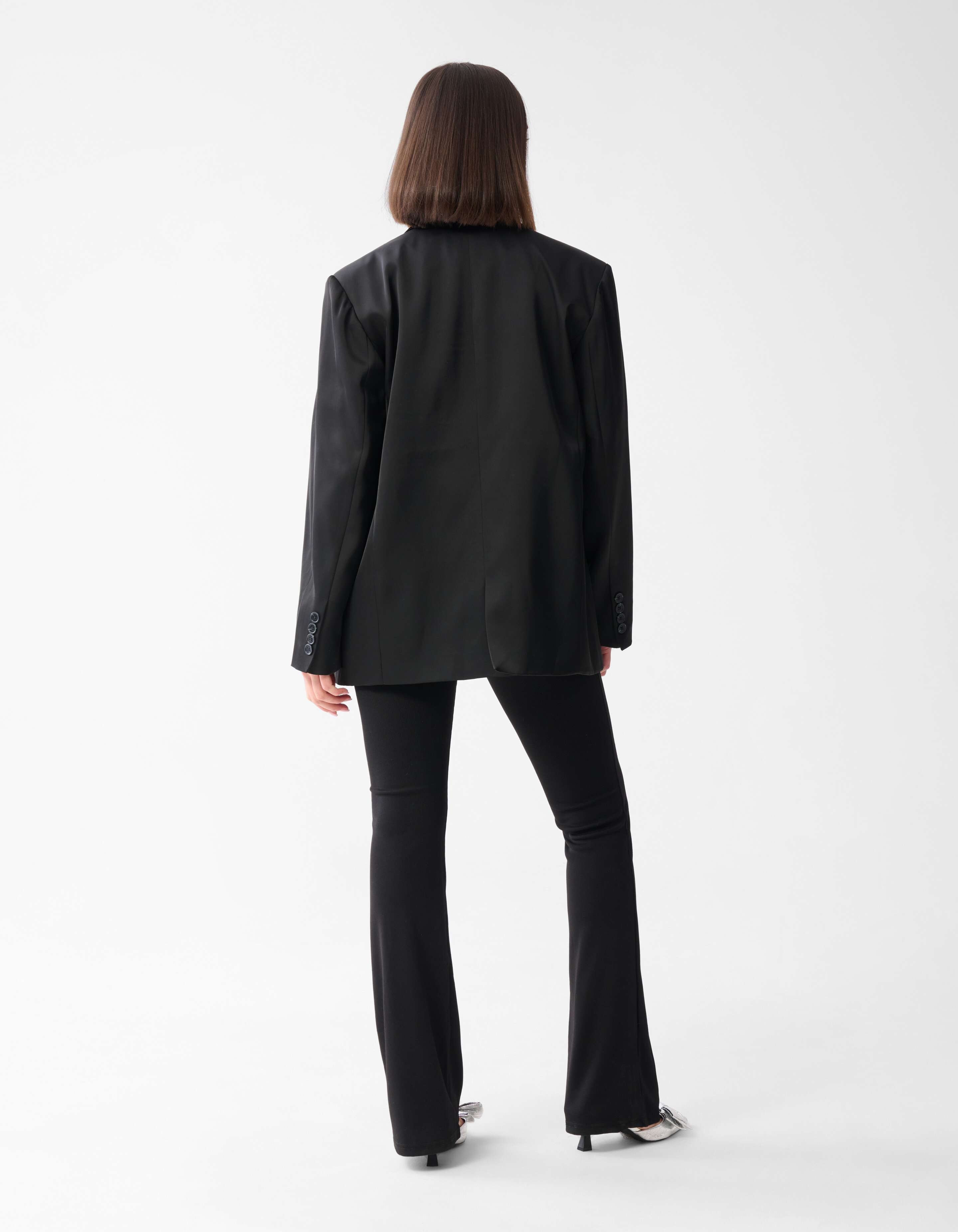 Satin Rüschenblazer Schwarz SHOEBY WOMEN