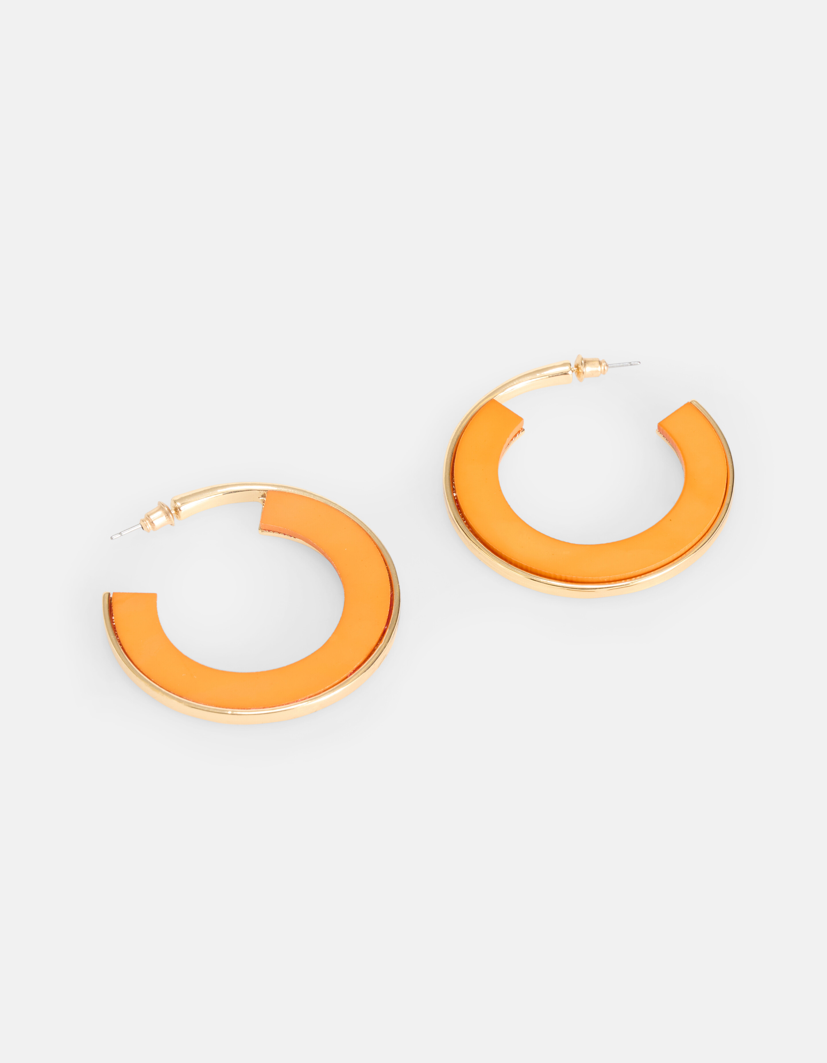 Runde orangefarbene Ohrringe SHOEBY ACCESSOIRES