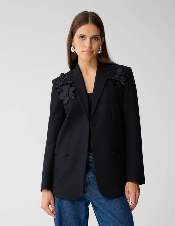 Blumenblazer Schwarz von Mieke SHOEBY WOMEN