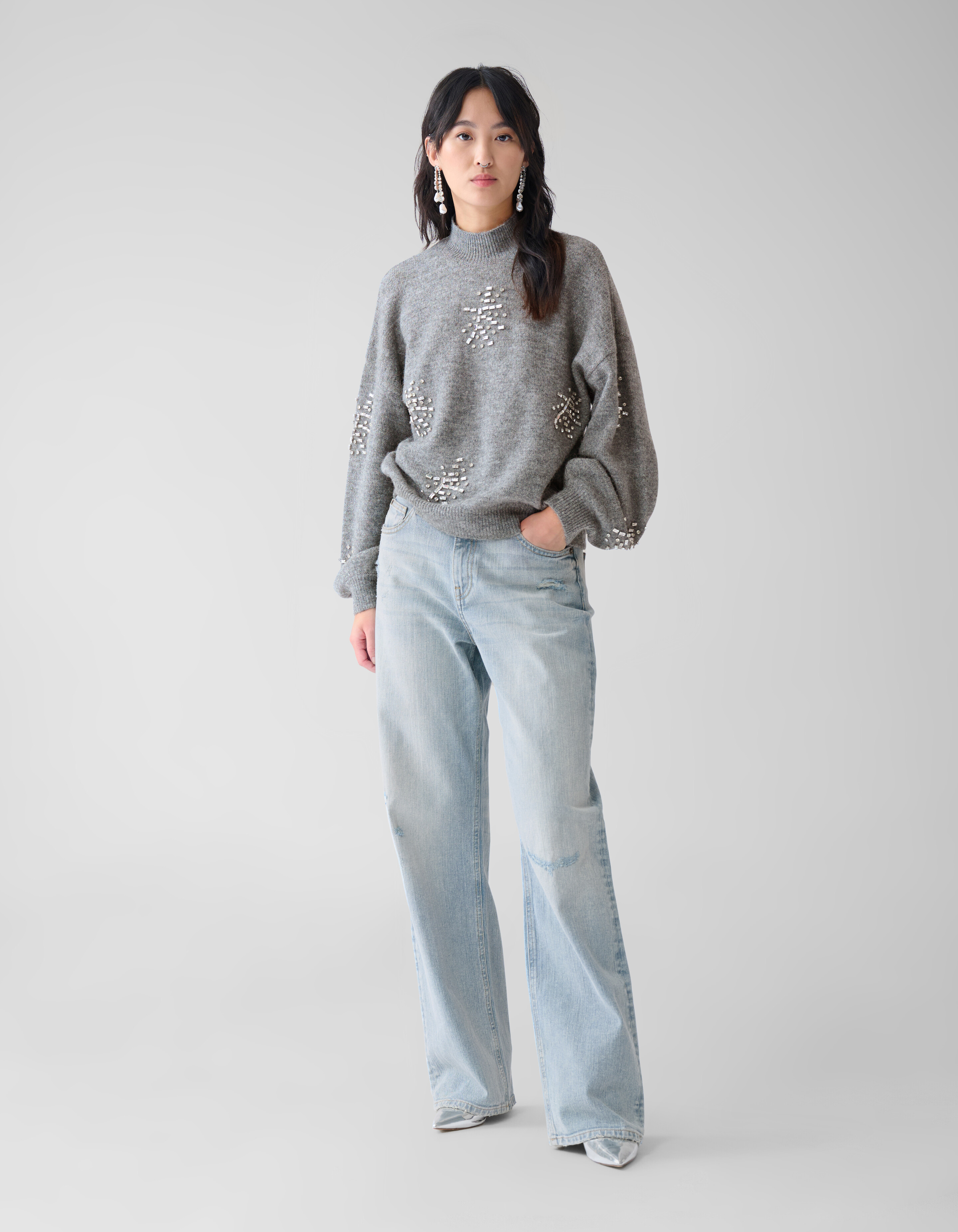 Verzierter Pullover Grau By Fred SHOEBY WOMEN