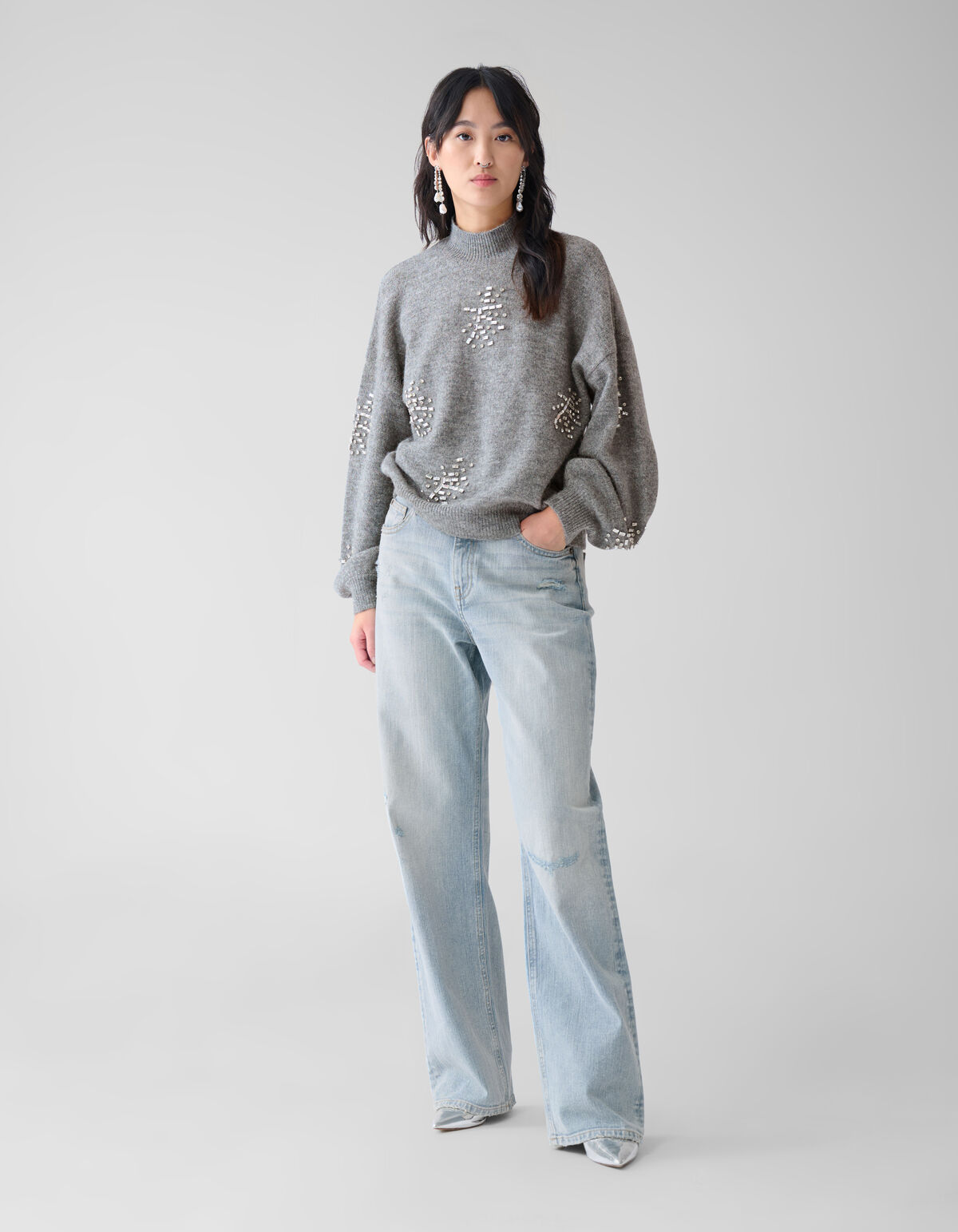 Verzierter Pullover Grau By Fred SHOEBY WOMEN