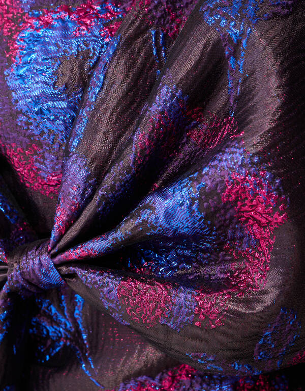 Jacquard-Stricktop Lila/Schwarz SHOEBY WOMEN