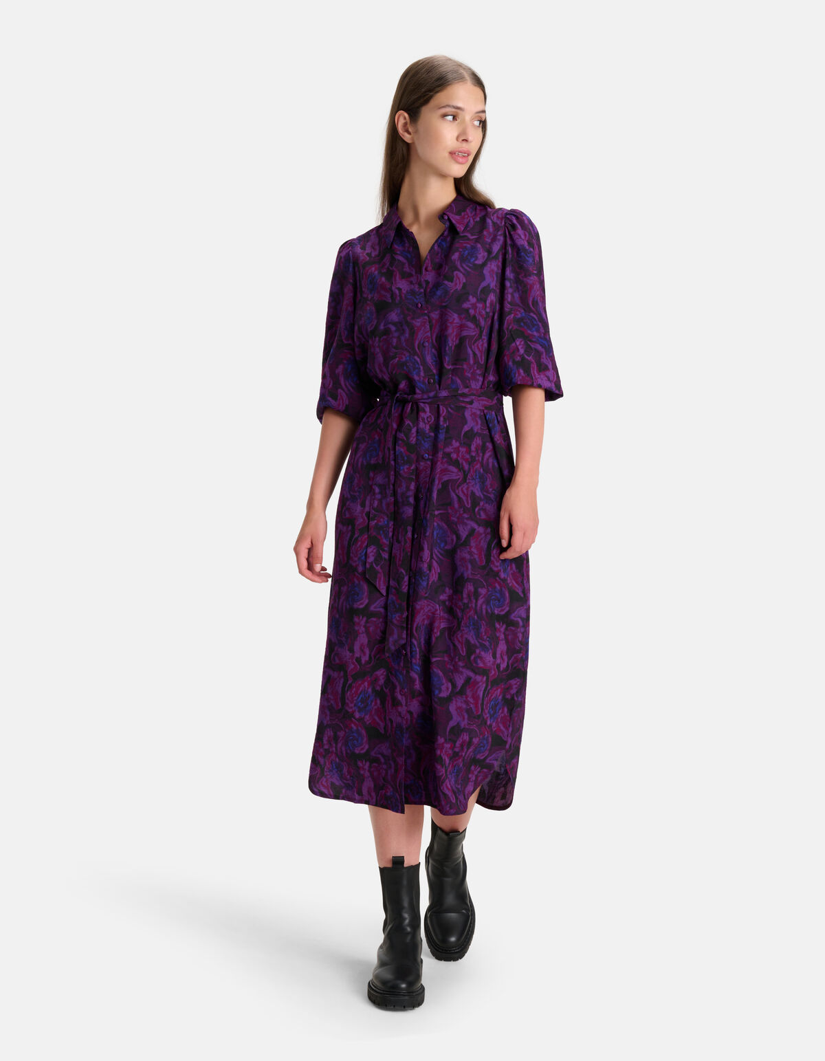Kleid mit Blumenmuster Lila SHOEBY WOMEN